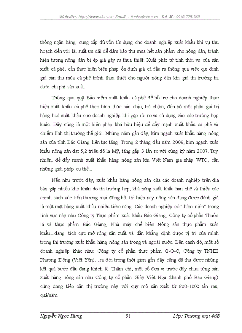 image for page Thực trạng xuất khẩu hàng nông sản của các địa phương và TP ở nước ta hiện nay