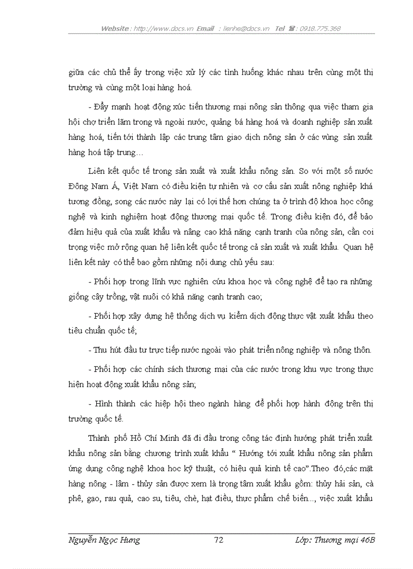 image for page Thực trạng xuất khẩu hàng nông sản của các địa phương và TP ở nước ta hiện nay