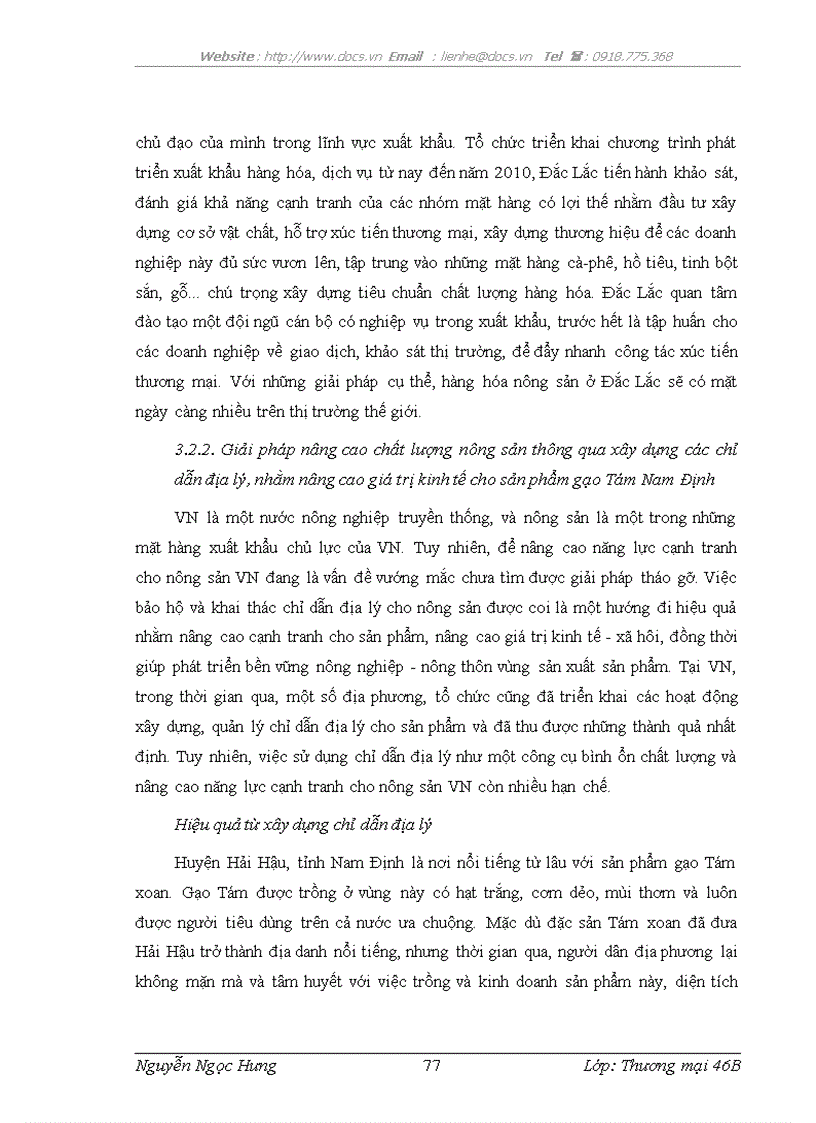 image for page Thực trạng xuất khẩu hàng nông sản của các địa phương và TP ở nước ta hiện nay