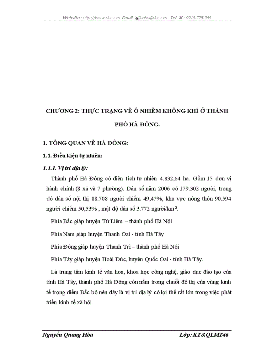 image for page Ônhiễm môi trường không khí ở thành phố Hà Đông thực trạng và giải pháp