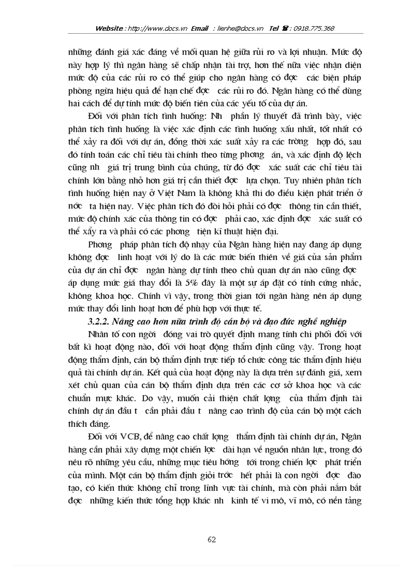 image for page Nâng cao chất lượng thẩm định tài chính dự án đầu tư trong hoạt động tín dụng tại ngânhàng NHTMCP Ngoại Thương VietcomBank