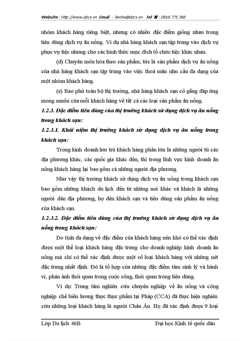 image for page Các giải pháp Marketing nhằm tăng cường thu hút khách sử dụng dịch vụ ăn uống của nhà hàng khách sạn Bảo Sơn