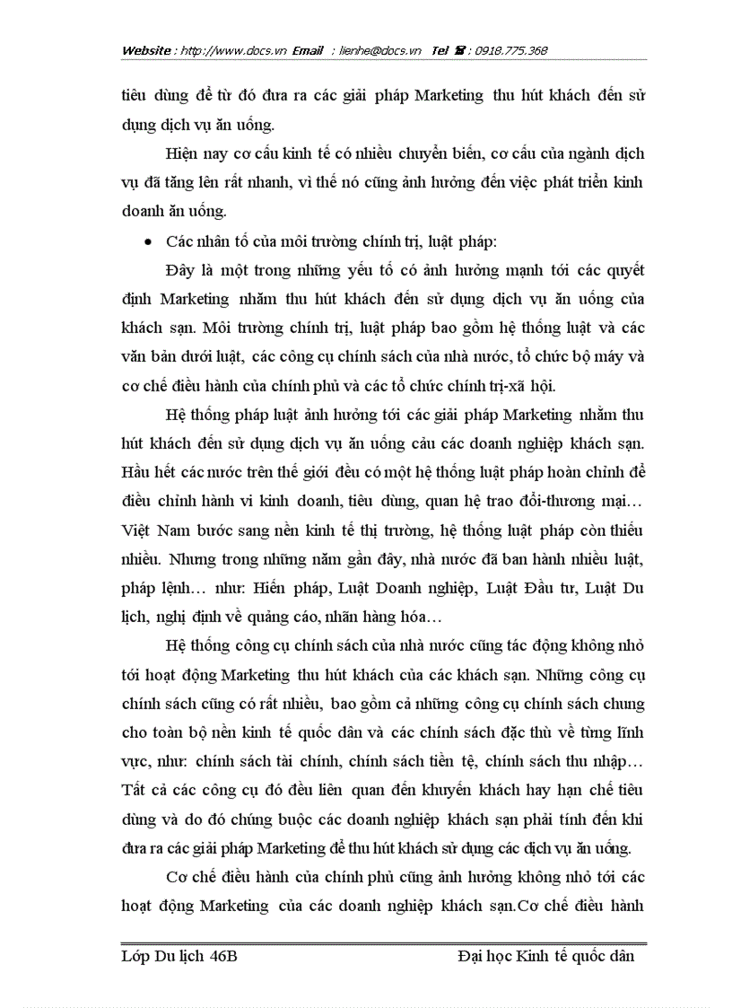 image for page Các giải pháp Marketing nhằm tăng cường thu hút khách sử dụng dịch vụ ăn uống của nhà hàng khách sạn Bảo Sơn