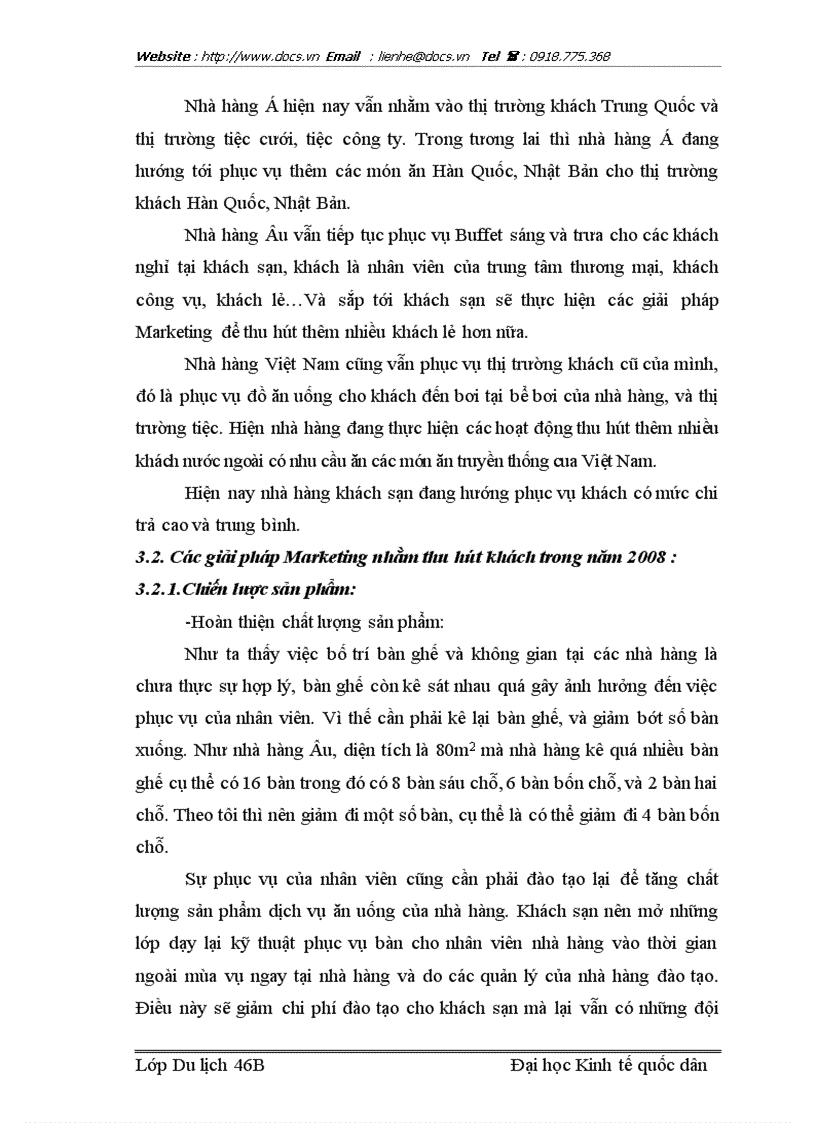 image for page Các giải pháp Marketing nhằm tăng cường thu hút khách sử dụng dịch vụ ăn uống của nhà hàng khách sạn Bảo Sơn