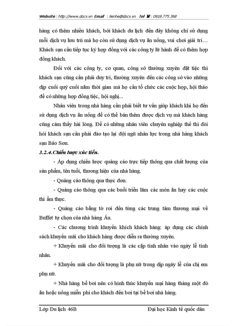 image for page Các giải pháp Marketing nhằm tăng cường thu hút khách sử dụng dịch vụ ăn uống của nhà hàng khách sạn Bảo Sơn