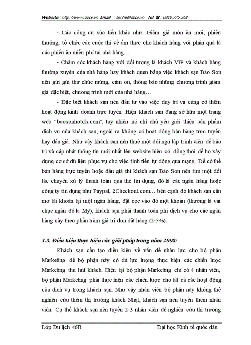 image for page Các giải pháp Marketing nhằm tăng cường thu hút khách sử dụng dịch vụ ăn uống của nhà hàng khách sạn Bảo Sơn