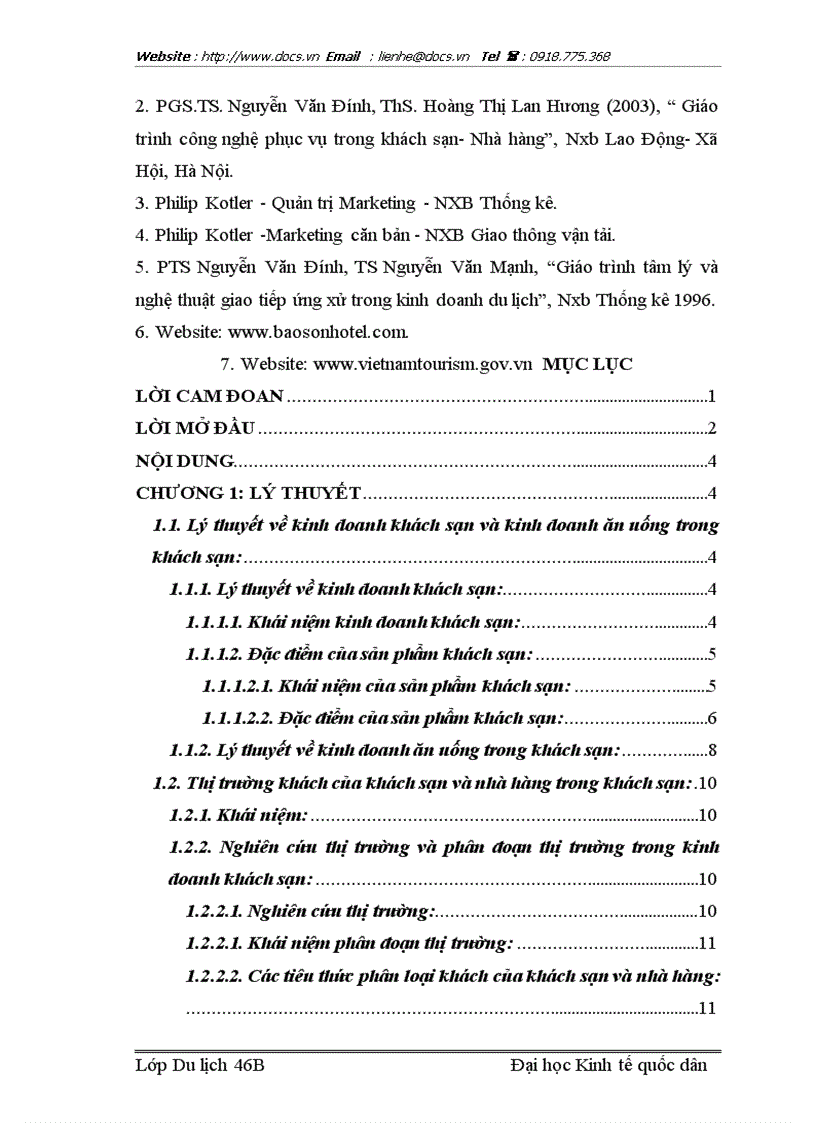 image for page Các giải pháp Marketing nhằm tăng cường thu hút khách sử dụng dịch vụ ăn uống của nhà hàng khách sạn Bảo Sơn