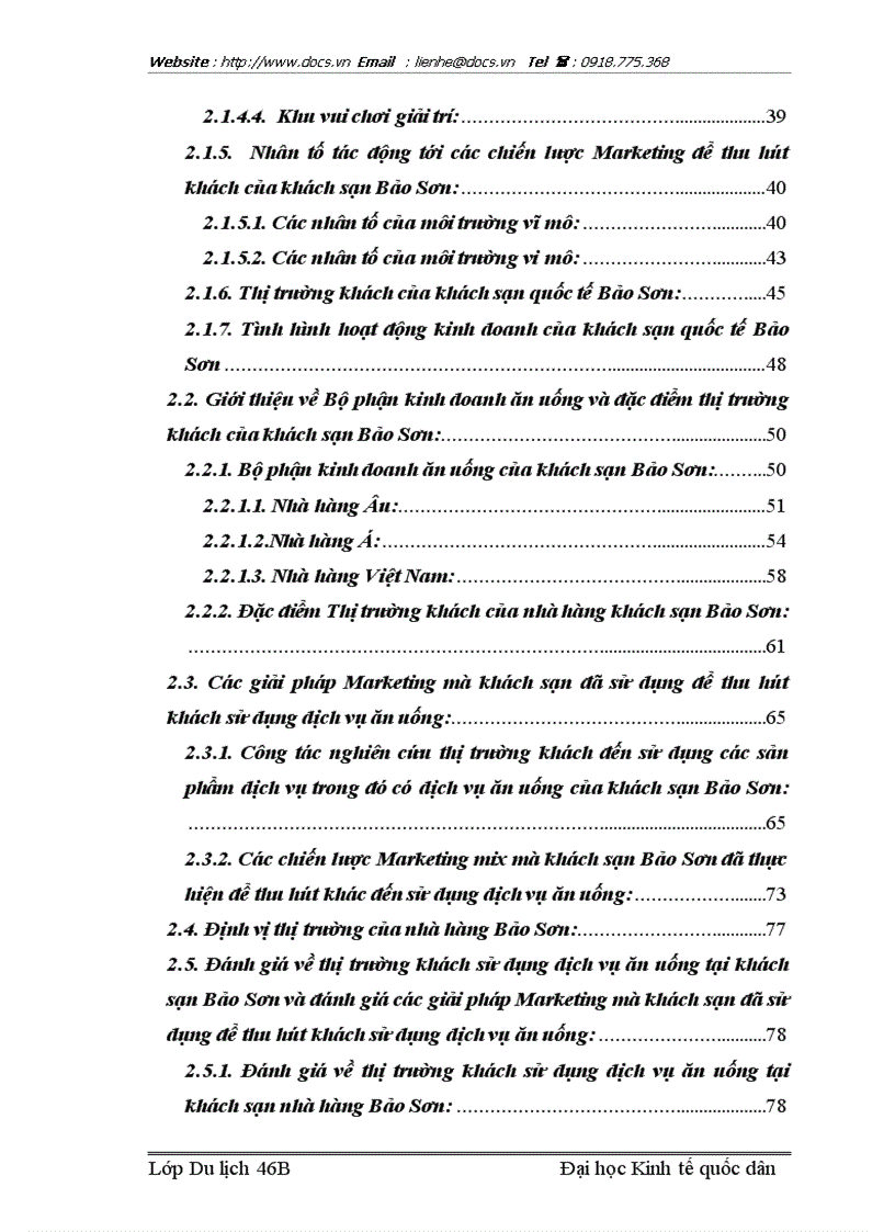 image for page Các giải pháp Marketing nhằm tăng cường thu hút khách sử dụng dịch vụ ăn uống của nhà hàng khách sạn Bảo Sơn