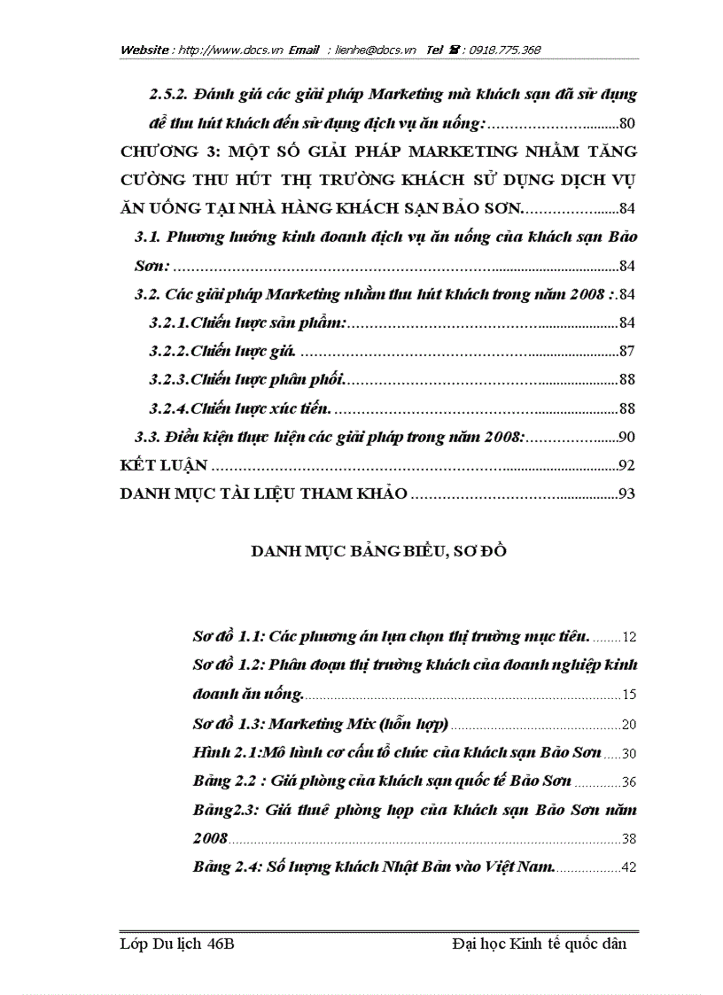 image for page Các giải pháp Marketing nhằm tăng cường thu hút khách sử dụng dịch vụ ăn uống của nhà hàng khách sạn Bảo Sơn