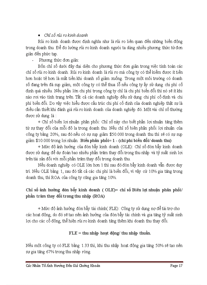 image for page Các nhân tố ảnh hưởng đến giá chứng khoán