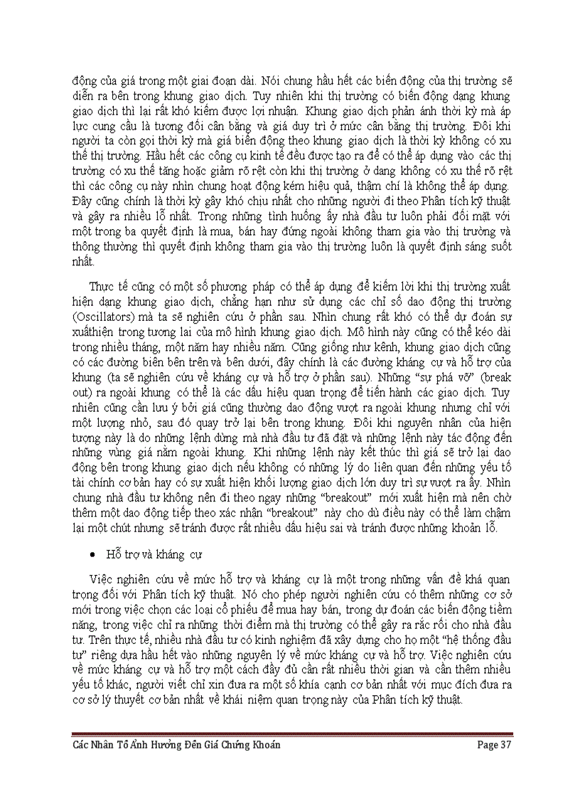 image for page Các nhân tố ảnh hưởng đến giá chứng khoán