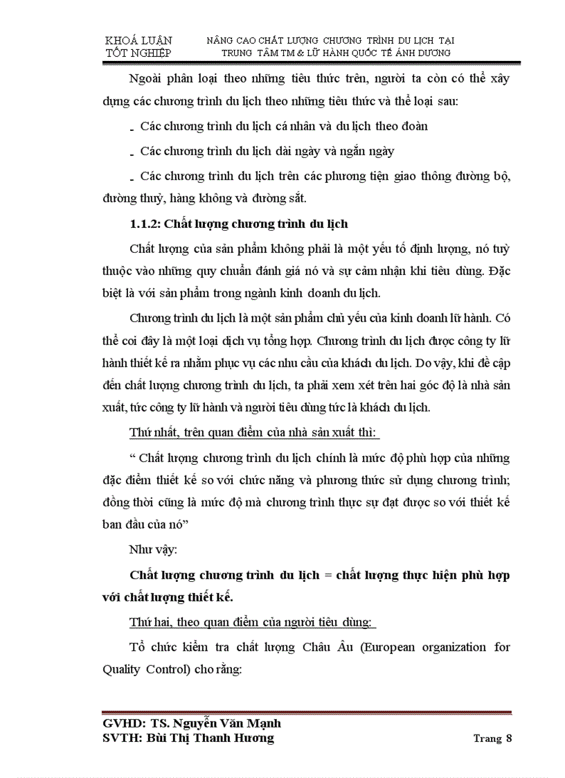 image for page Nâng cao chất lượng chương trình du lịch tại trung tâm thương mại và lữ hành quốc tế ánh dương