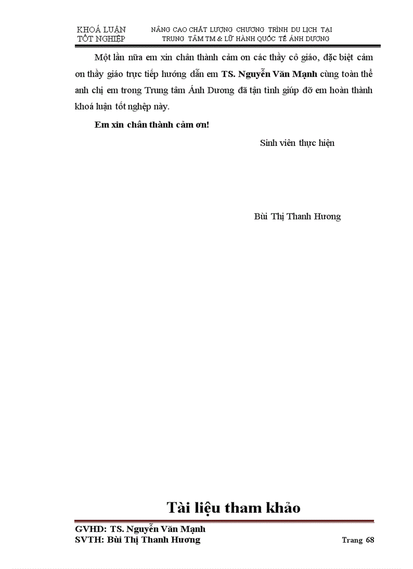 image for page Nâng cao chất lượng chương trình du lịch tại trung tâm thương mại và lữ hành quốc tế ánh dương