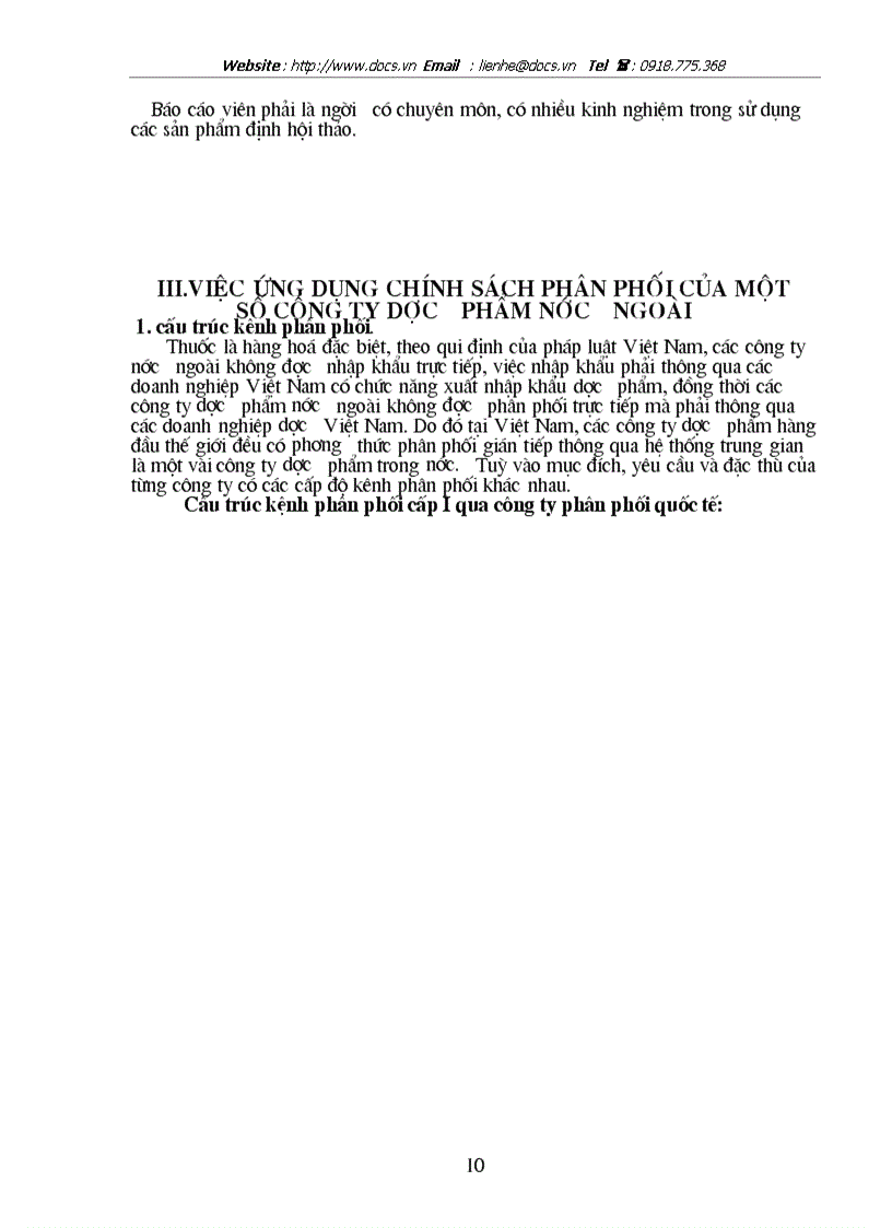 image for page Đánh giá về chính sách phân phối của một số công ty dược nước ngoài đang kinh doanh trên thị trường Việt Nam