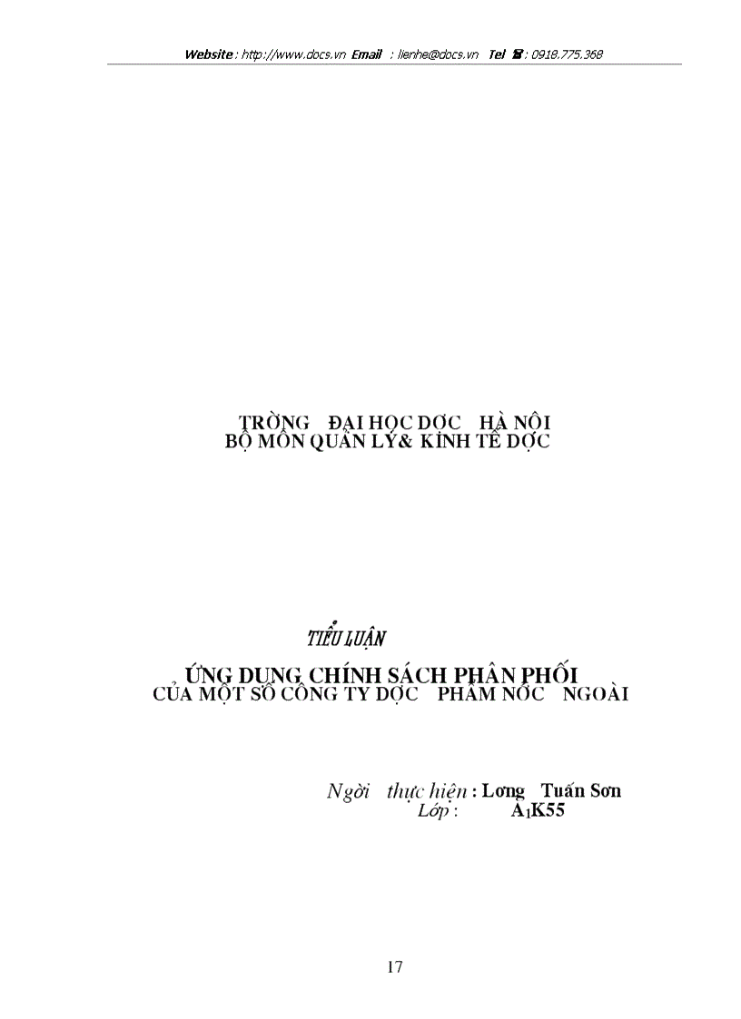 image for page Đánh giá về chính sách phân phối của một số công ty dược nước ngoài đang kinh doanh trên thị trường Việt Nam