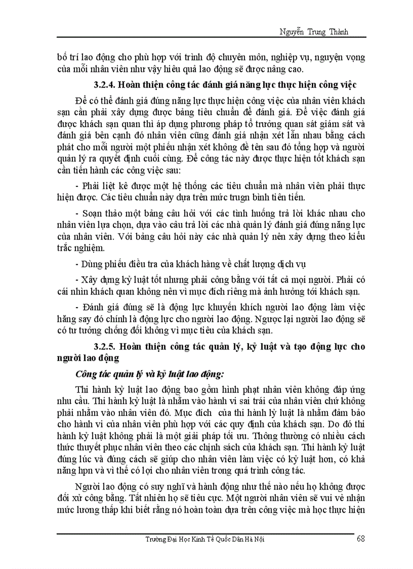 image for page Hoàn thiện công tác quản lý và sử dụng nhân lực tại khách sạn Dân Chủ