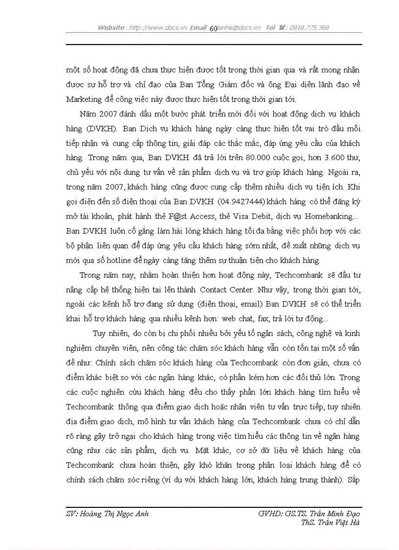 image for page Phát triển hệ thống quản lý quan hệ khách hàng CRM tại ngân hàng TMCP Kỹ thương Việt Nam Techcombank