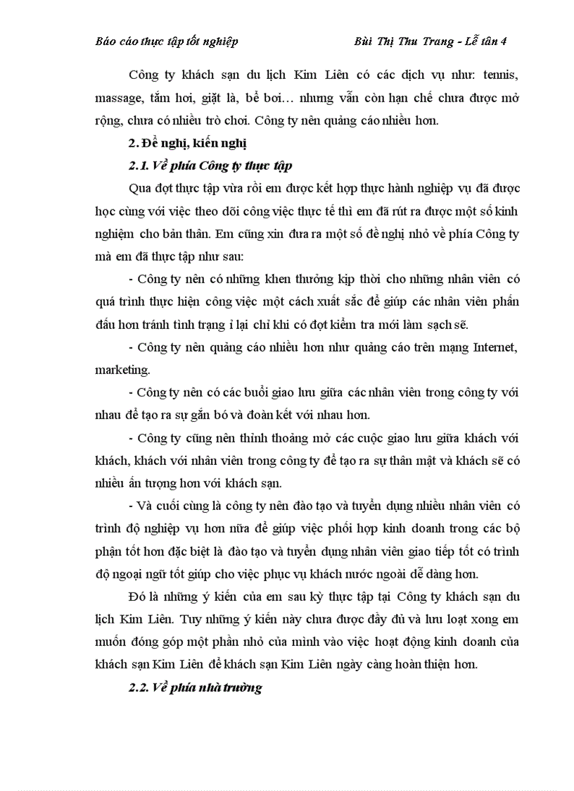 image for page Phân tích các chiến lược cho quá trình hình thành phát triển và đặc điểm kinh doanh của Công ty du lịch khách sạn Kim Liên nghiệp vụ Khách sạn