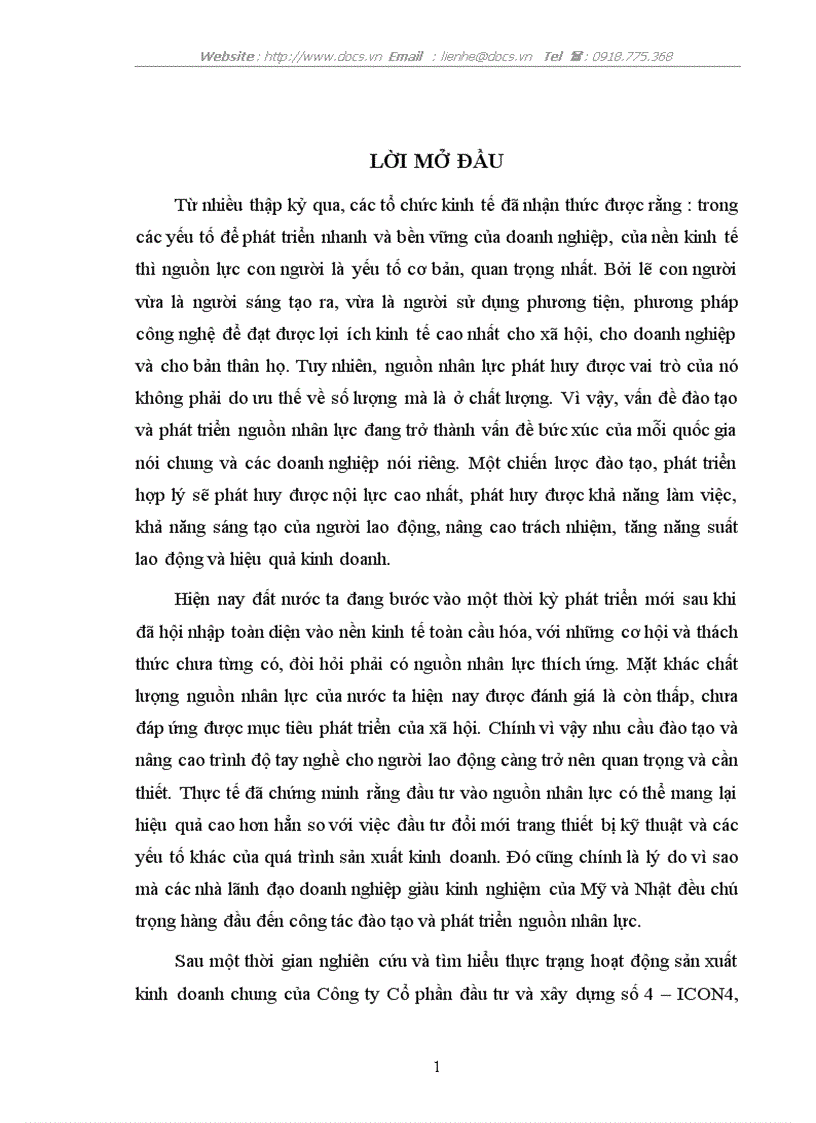 image for page Hoàn thiện công tác đào tạo và phát triển nguồn nhân lực tại Công ty CP đầu tư và xây dựng số 4