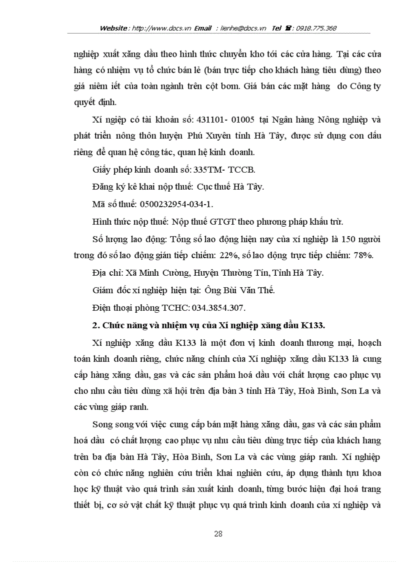 image for page Hoàn thiện công tác đãi ngộ lao động ở Xí nghiệp xăng dầu K133