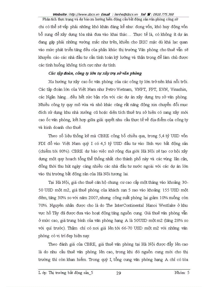 image for page Phân tích thực trạng và dự báo xu hướng biến động cầu bất động sản văn phòng công sở