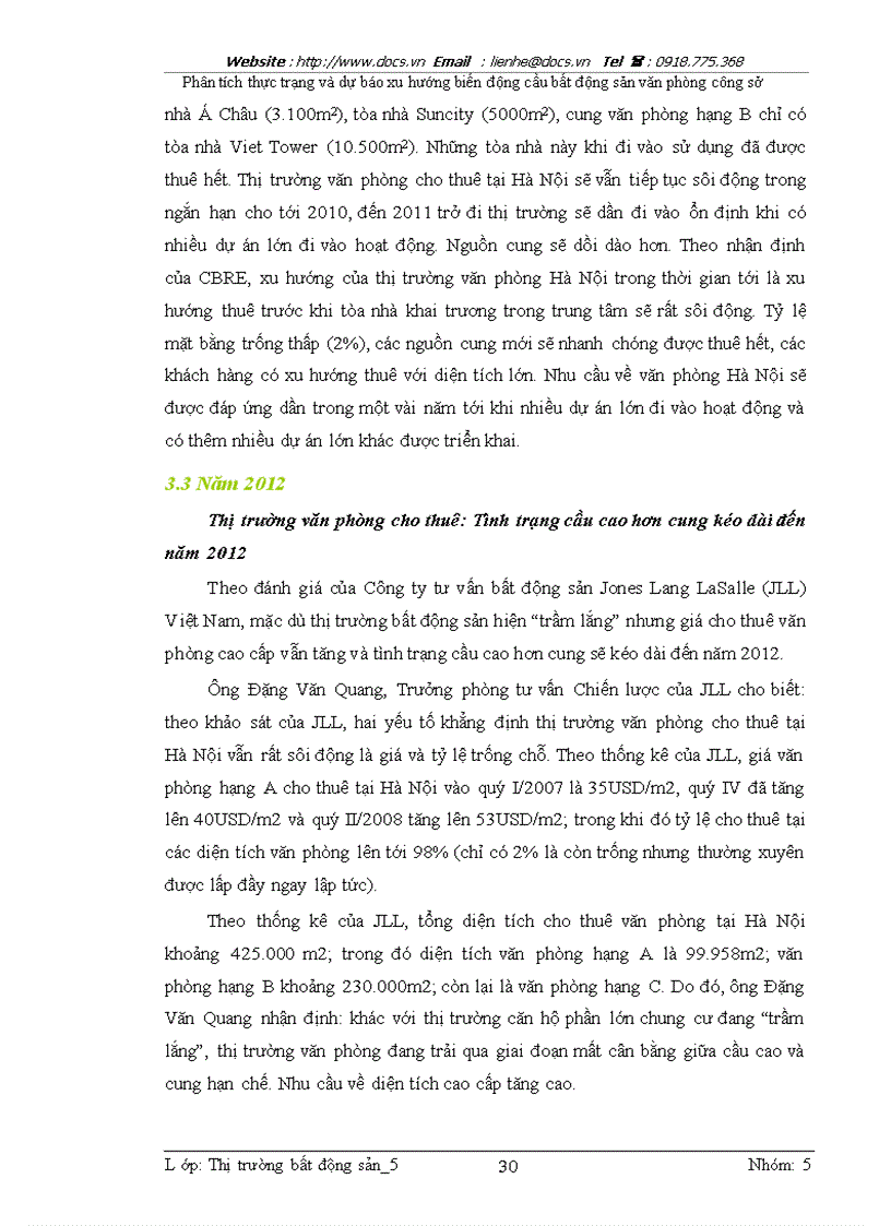 image for page Phân tích thực trạng và dự báo xu hướng biến động cầu bất động sản văn phòng công sở