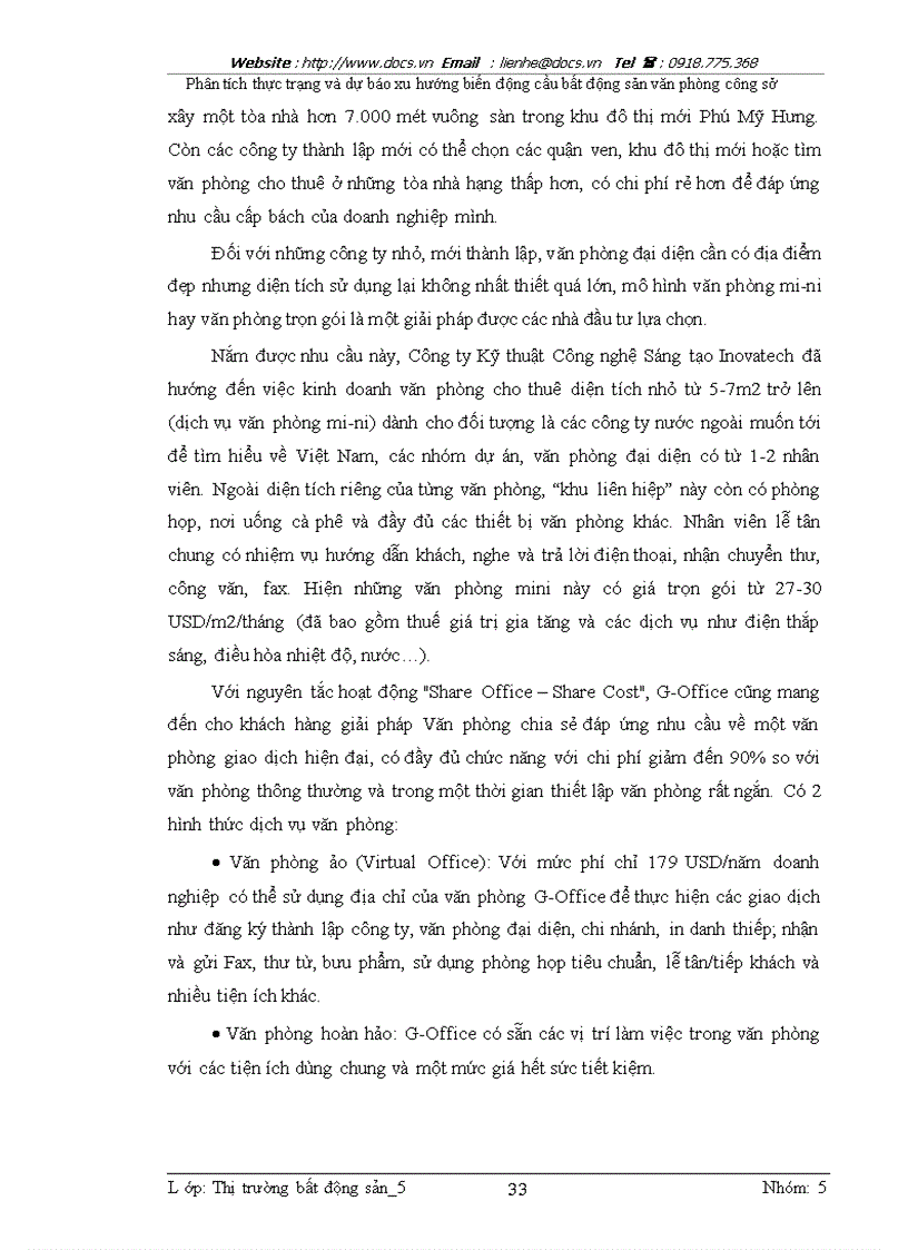 image for page Phân tích thực trạng và dự báo xu hướng biến động cầu bất động sản văn phòng công sở