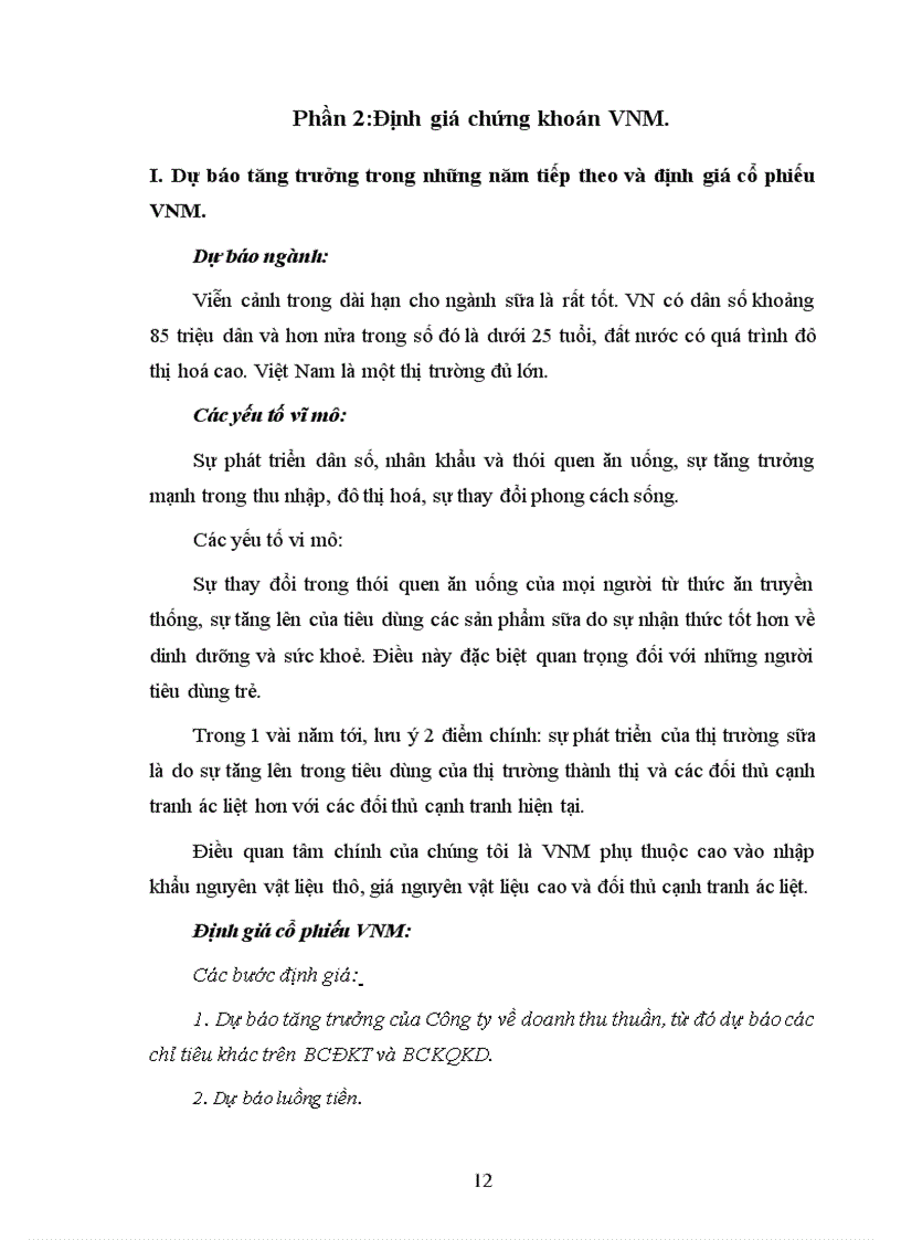 image for page Phân tích chứng khoán Cổ phiếu VNM