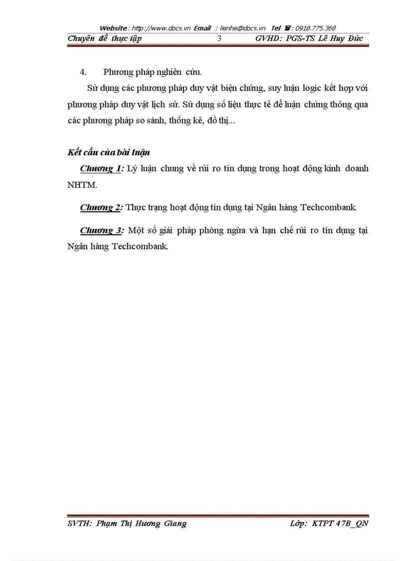 image for page Giải pháp phòng ngừa và hạn chế rủi ro tín dụng tại ngân hàng thương mại cổ phần Kỹ thương Việt Nam Techcombank