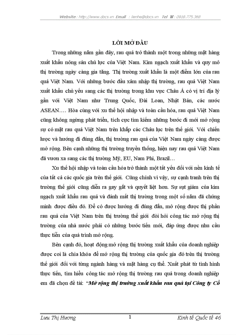 image for page Mở rộng thị trường xuất khẩu rau quả tại Công ty Cổ phần Cung ứng dịch vụ Hàng không