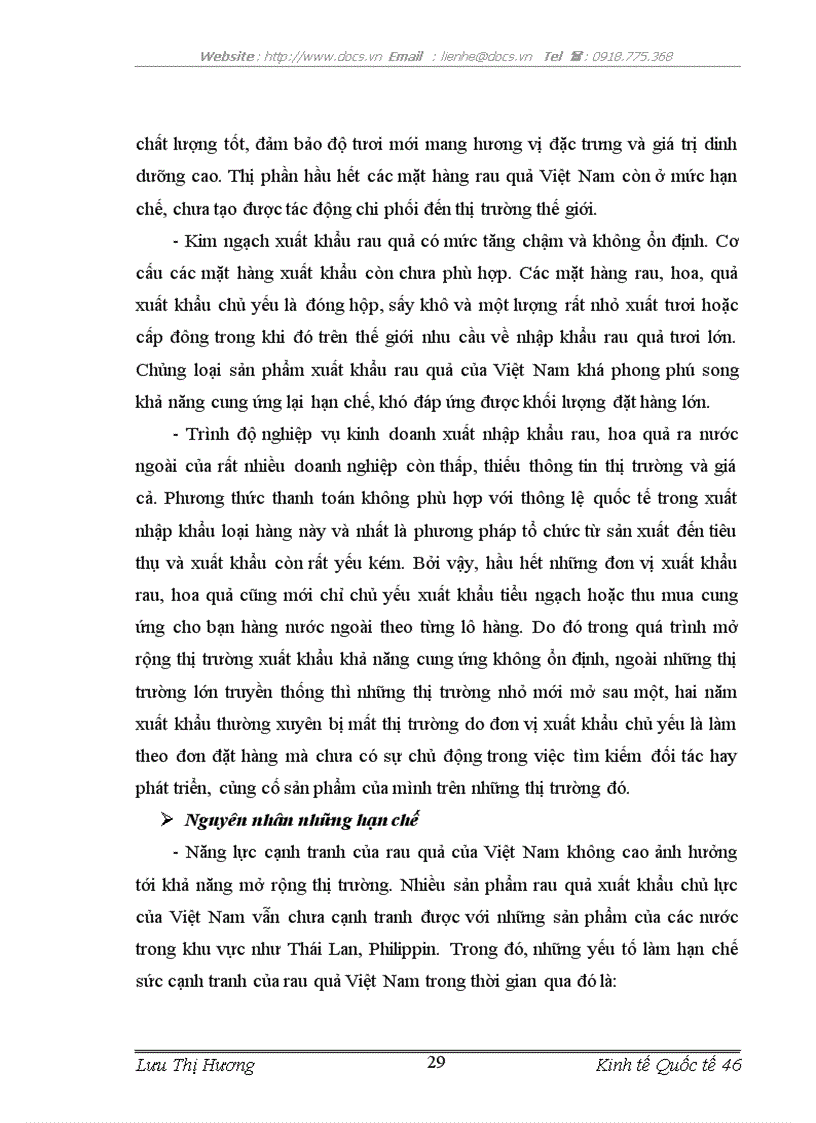 image for page Mở rộng thị trường xuất khẩu rau quả tại Công ty Cổ phần Cung ứng dịch vụ Hàng không