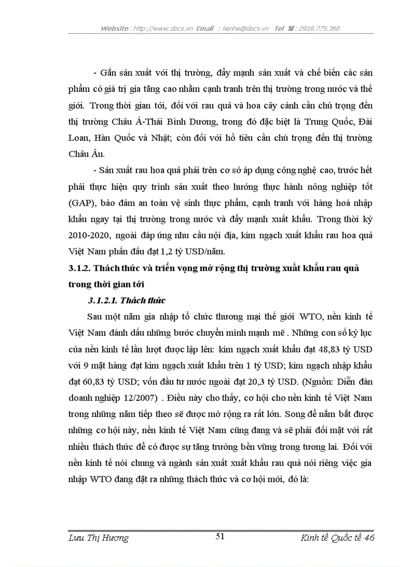 image for page Mở rộng thị trường xuất khẩu rau quả tại Công ty Cổ phần Cung ứng dịch vụ Hàng không