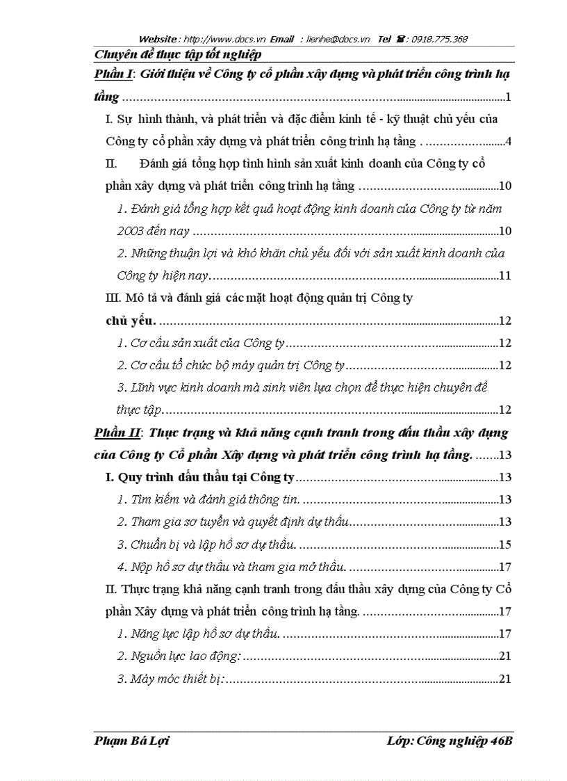 image for page Nâng cao năng lực cạnh tranh trong đấu thầu xây dựng ở Công ty Cổ phần xây dựng và phát triển cơ sở hạ tầng