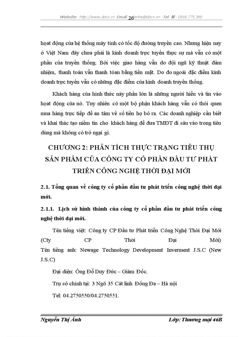 image for page Hoạt động bán hàng của công ty cổ phần đầu tư phát triển công nghệ thời đại mới Thực trạng và giái pháp