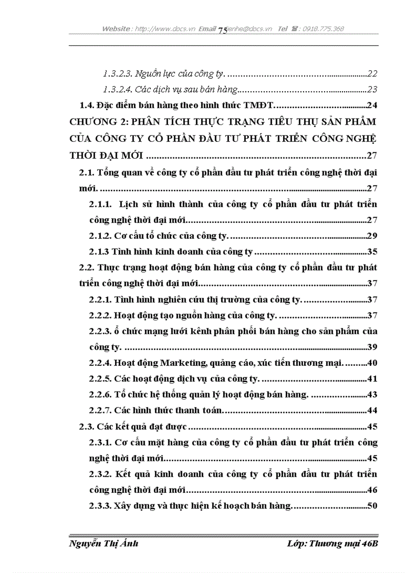 image for page Hoạt động bán hàng của công ty cổ phần đầu tư phát triển công nghệ thời đại mới Thực trạng và giái pháp