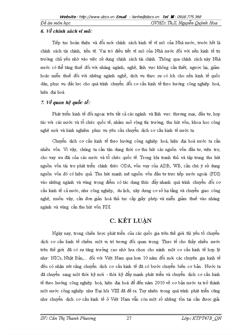 image for page Mối quan hệ giữa tăng trưởng với chuyển dịch cơ cấu ngành kinh tế Liên hệ ở Việt Nam trong giai đoạn từ 1996 đến nay