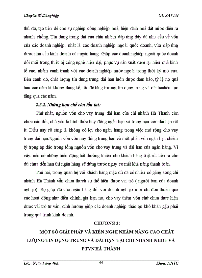 image for page Giải pháp nâng cao hiệu quả tín dụng trung và dài hạn tại chi nhánh ngân hàng đầu tư và phát triển việt nam hà thành