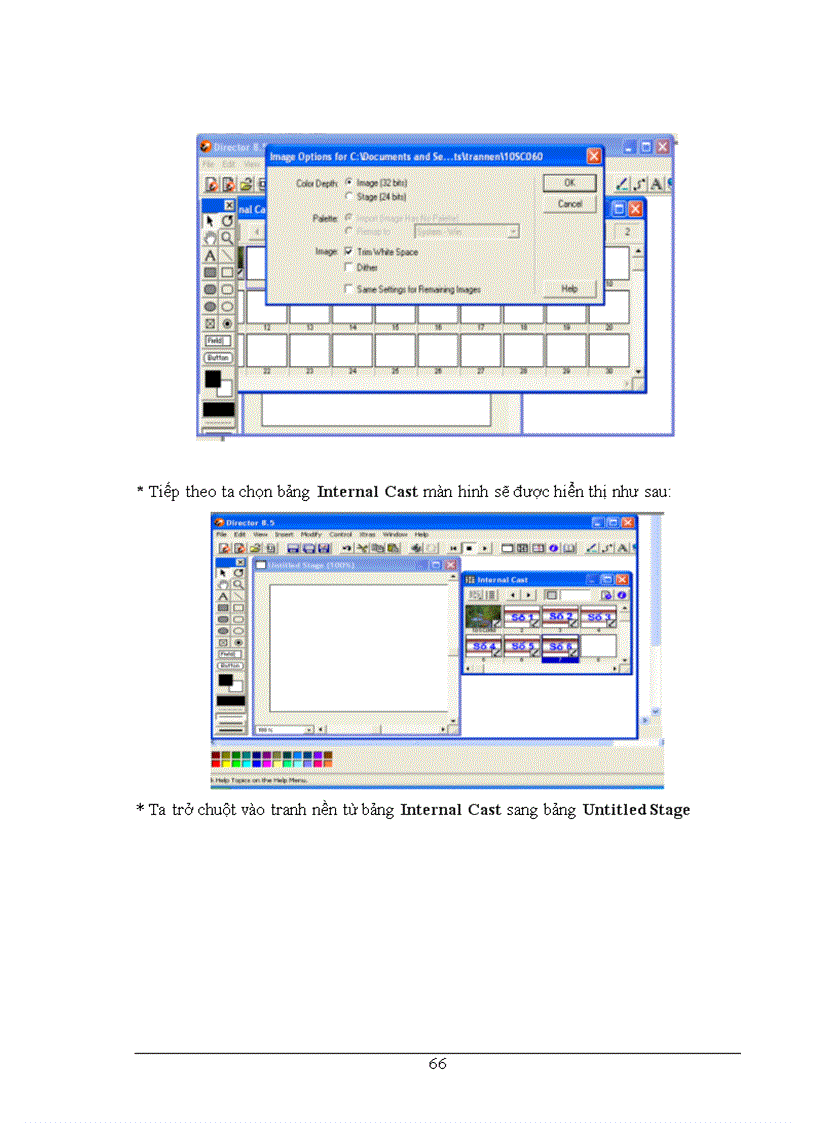 image for page Nghiên cứu Macromedia dirictor 8 5 và xây dựng một số ứng dụng hỗ trợ việc dạy và học ở bậc mầm non