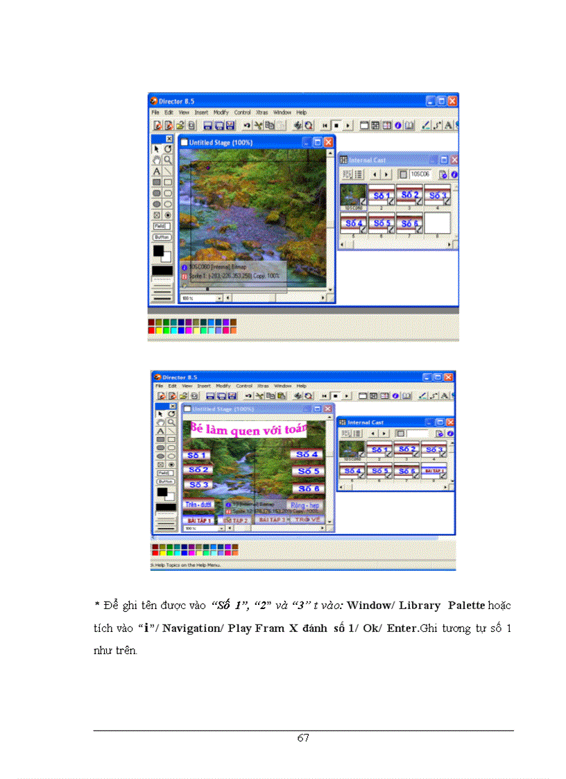 image for page Nghiên cứu Macromedia dirictor 8 5 và xây dựng một số ứng dụng hỗ trợ việc dạy và học ở bậc mầm non
