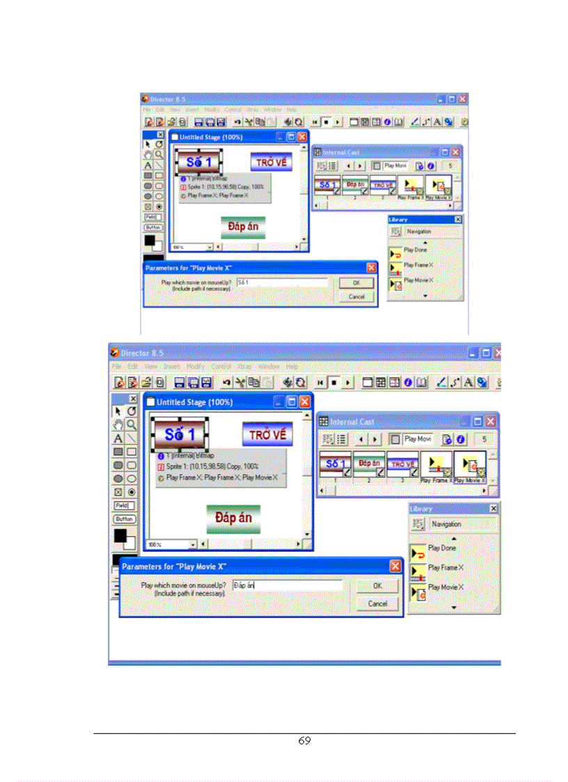image for page Nghiên cứu Macromedia dirictor 8 5 và xây dựng một số ứng dụng hỗ trợ việc dạy và học ở bậc mầm non