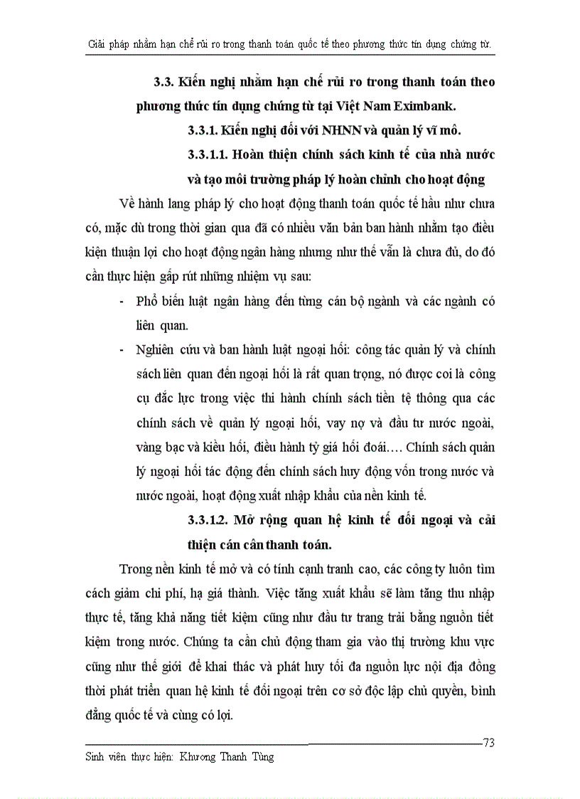 image for page Giải pháp nhằm hạn chế rủi ro trong thanh toán quốc tế theo phương thức tín dụng chứng từ tại ngân hàng thương mại cổ phần xuất nhập khẩu Việt Nam