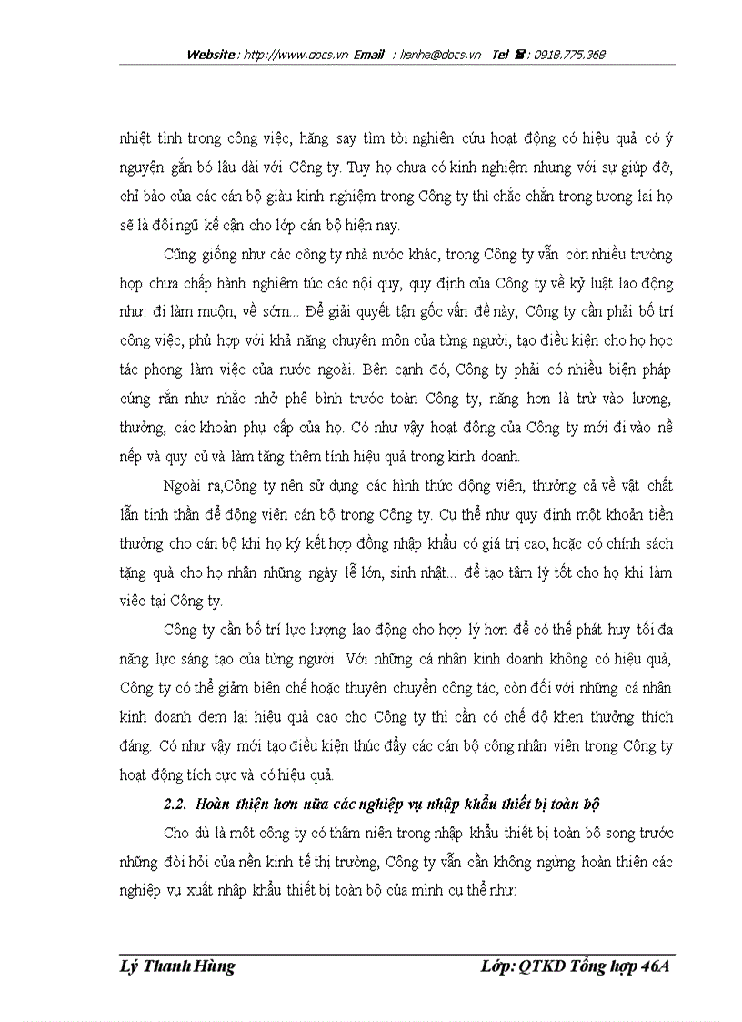 image for page Thực trạng và giải pháp nhằm nâng cao hiệu quả nhập khẩu thiết bị toàn bộ tại Công ty XNK thiết bị toàn bộ và kỹ thuật Technoimport