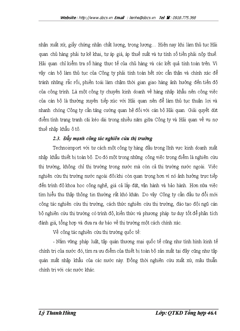 image for page Thực trạng và giải pháp nhằm nâng cao hiệu quả nhập khẩu thiết bị toàn bộ tại Công ty XNK thiết bị toàn bộ và kỹ thuật Technoimport