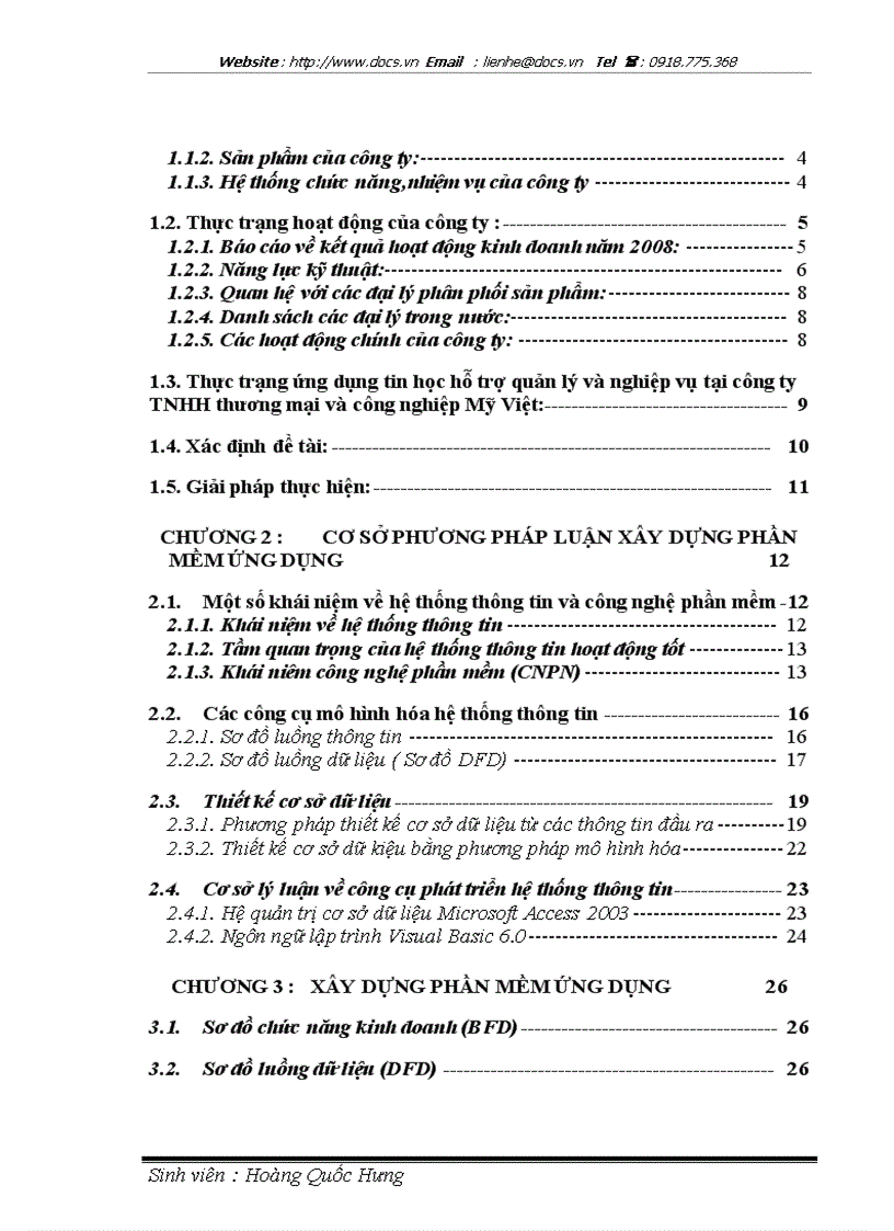 image for page Xây dựng phần mềm quản lý khách hàng của công ty TNHH thương mại và công nghiệp Mỹ Việt