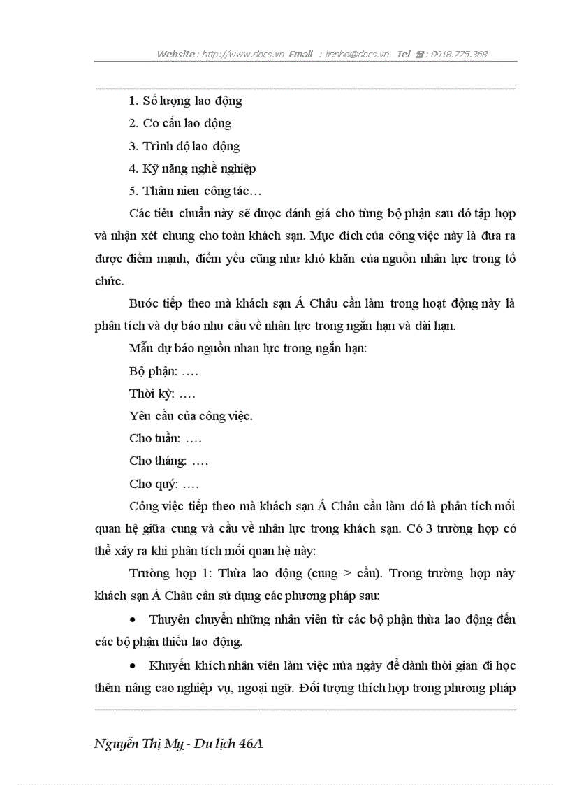 image for page Giải quyết bài toán về quản trị và sử dụng nguồn nhân lực có hiệu quả tại khách sạn Á Châu