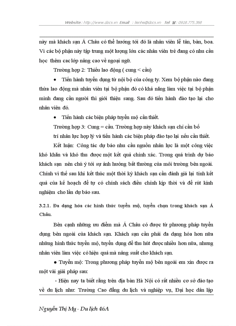 image for page Giải quyết bài toán về quản trị và sử dụng nguồn nhân lực có hiệu quả tại khách sạn Á Châu