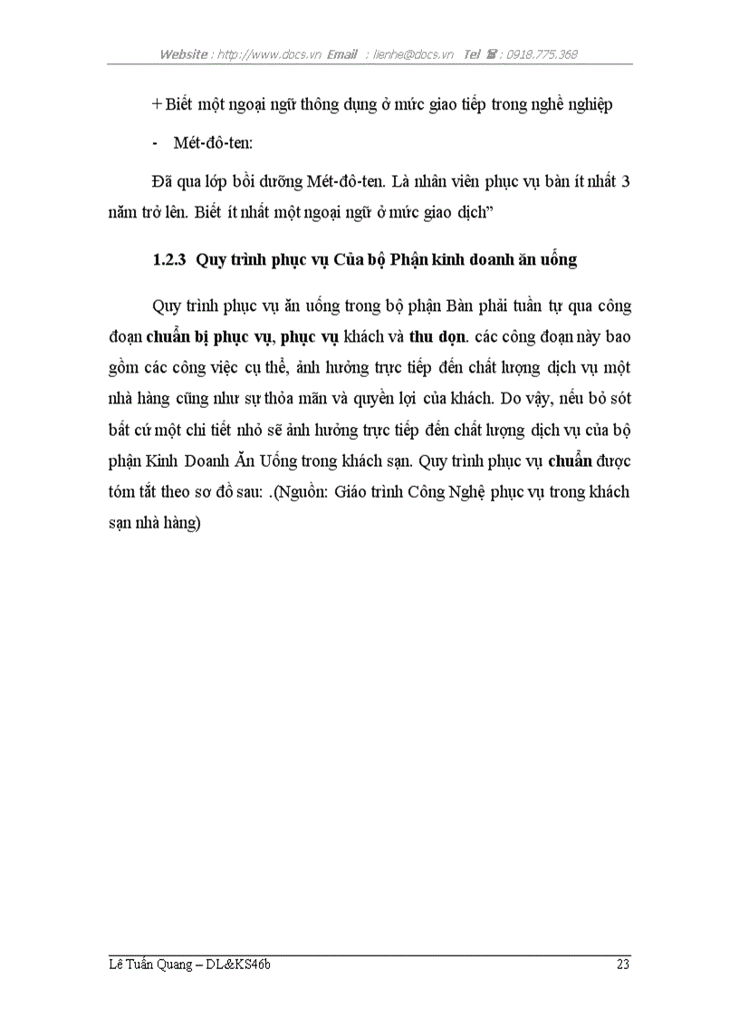 image for page Giải pháp nâng cao chất lượng dịch vụ trong kinh doanh nhà hàng tại khách sạn Quốc tế ASEAN