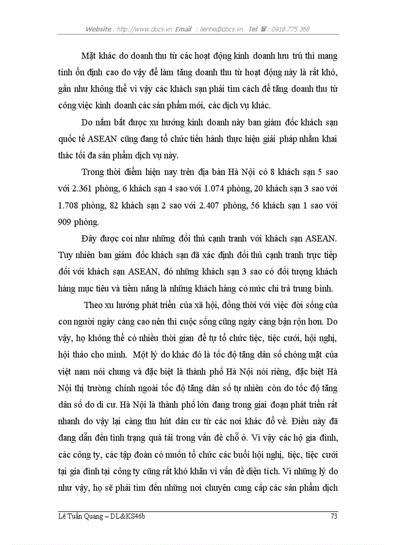 image for page Giải pháp nâng cao chất lượng dịch vụ trong kinh doanh nhà hàng tại khách sạn Quốc tế ASEAN