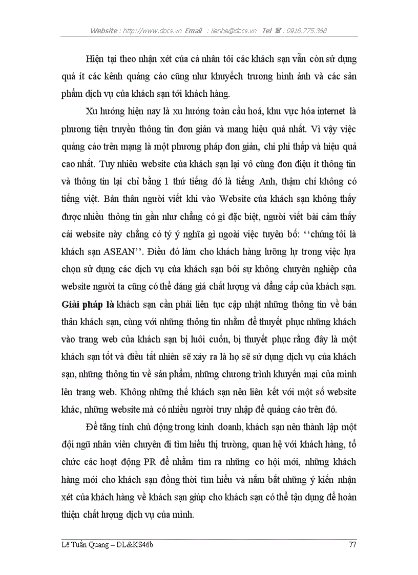 image for page Giải pháp nâng cao chất lượng dịch vụ trong kinh doanh nhà hàng tại khách sạn Quốc tế ASEAN