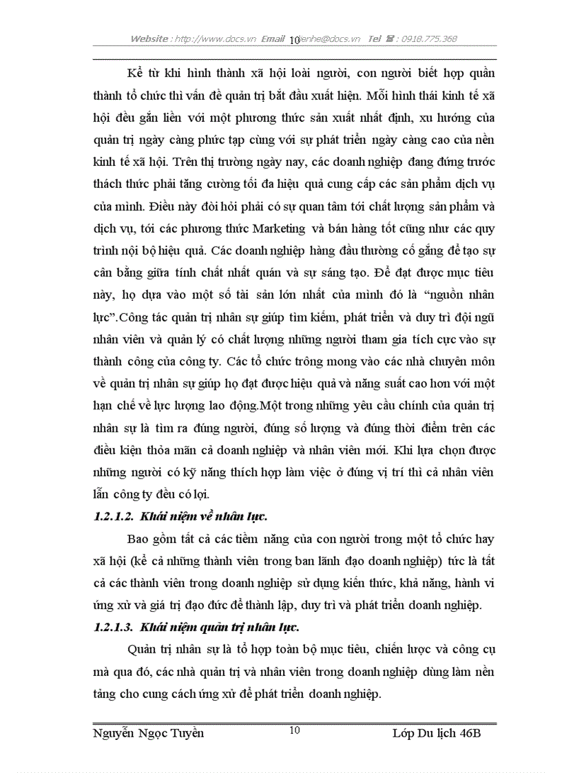 image for page Hoàn thiện công tác quản trị nhân lực trong nhà hàng khách sạn Bảo Sơn